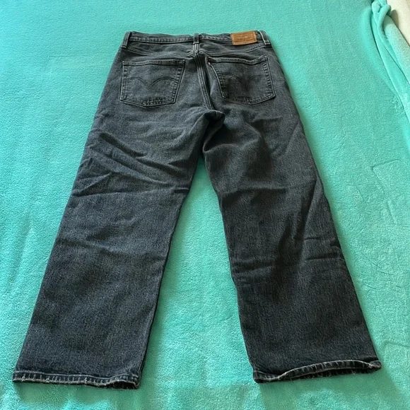 Levi’s Ribcage Straight Ankle buttonfly black denim jeans waist 30 - Picture 15 of 16